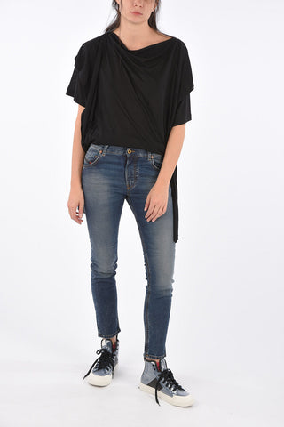 Regular Waist Super Skinny Fit D-ROISIN Cropped Jeans L32