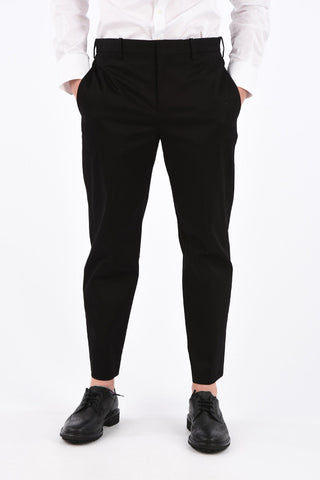 Stretch Cotton Cropped Pants