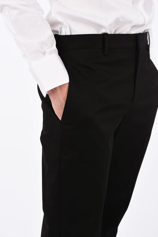 Stretch Cotton Cropped Pants