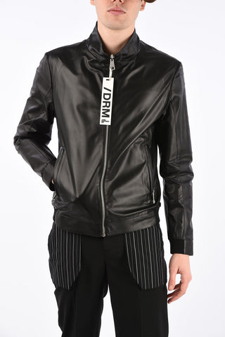 Leather Jacket with Zip Closure