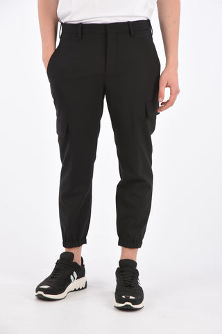 Pantalone Cargo Slim Fit con Elastico alla Caviglia