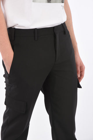 Pantalone Cargo Slim Fit con Elastico alla Caviglia