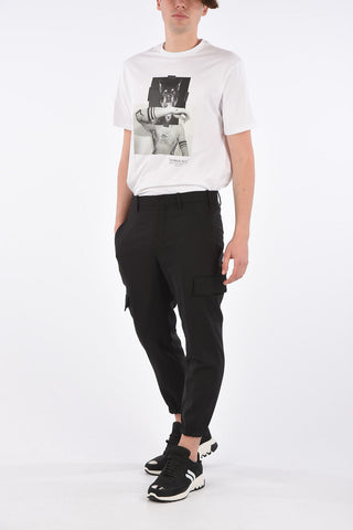 Pantalone Cargo Slim Fit con Elastico alla Caviglia