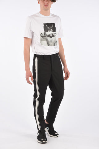 Pantalone Piping Skinny Fit con Passanti