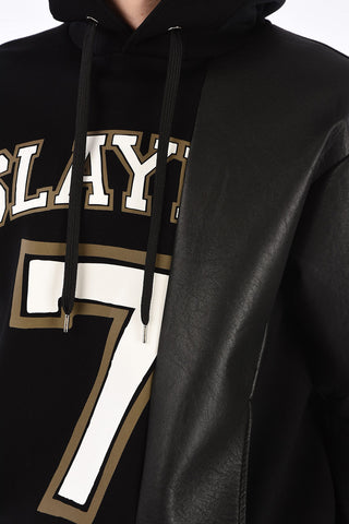 Ecoleather Details Easy Fit Sweatshirt