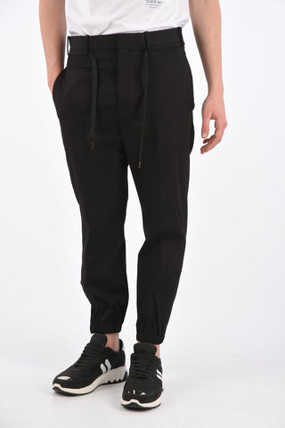Belt Loops Trousers with Elastic Ankle Band