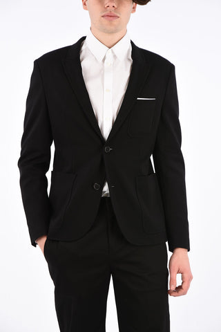 side vents peak lapel 2-button blazer