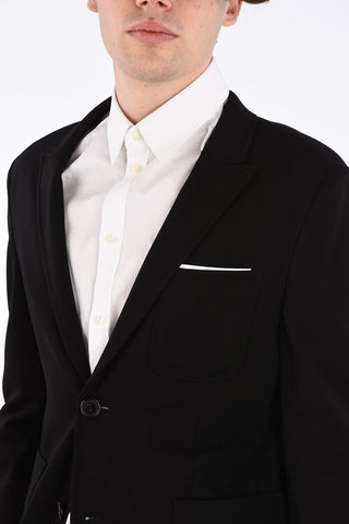 side vents peak lapel 2-button blazer