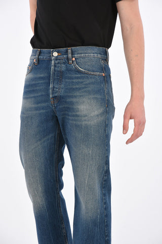 Cropped Jeans with Belt Loops 21 Cm