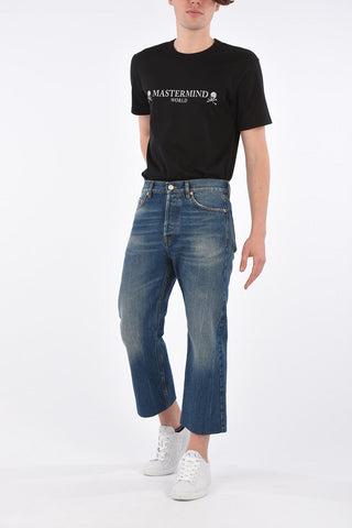 Cropped Jeans with Belt Loops 21 Cm
