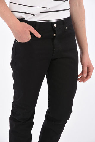 Tapered Fit Jeans with Emboriedered Pocket
