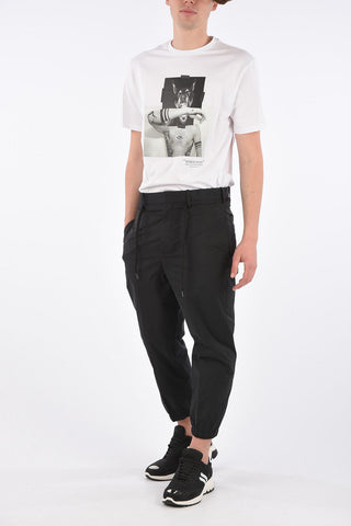 Belt Loops Trousers with Elastic Ankle Band