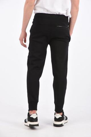 Pantalone Jogger in Felpa con Elastico in Vita