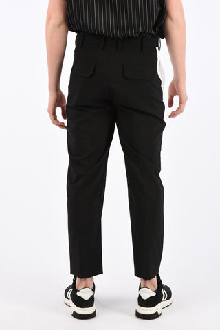 Slim Fit Pants with Striped Details