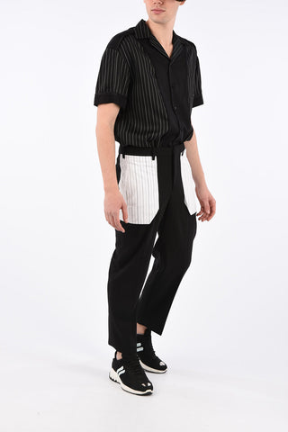 Slim Fit Pants with Striped Details