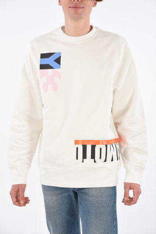 ADIDAS Printed Cotton Crew-Neck Sweatshirt