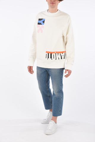 ADIDAS Printed Cotton Crew-Neck Sweatshirt