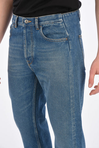 Cuffed Hem Straight Fit Jeans 22 Cm