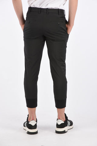 Slim Fit Pants with Elastic Ankle Band