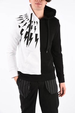 two-tone Sweatshirt with Hood