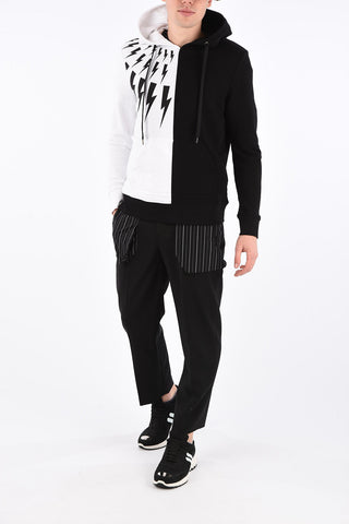 two-tone Sweatshirt with Hood