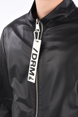 Leather Jacket with Zip Closure