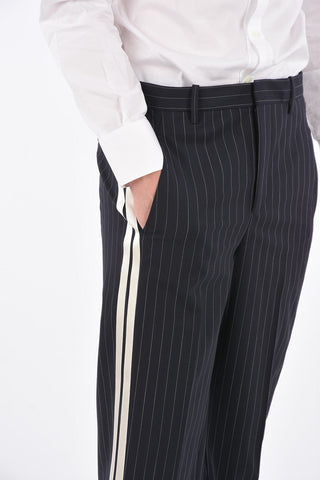 Pinstriped Piping Pants