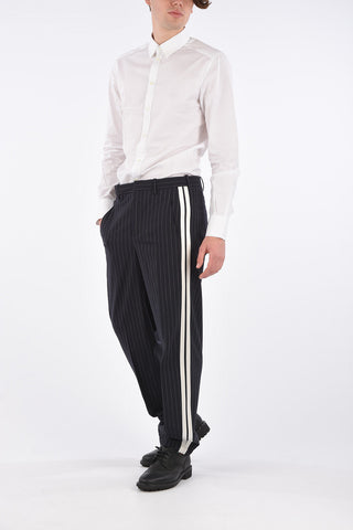 Pinstriped Piping Pants