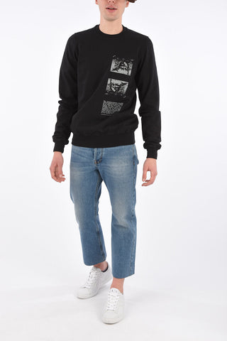 DRKSHDW Cotton Printed Crew-Neck Sweatshirt