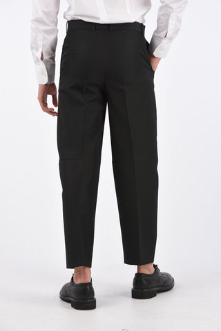 Pantaloni Crop con Tasche a Filo