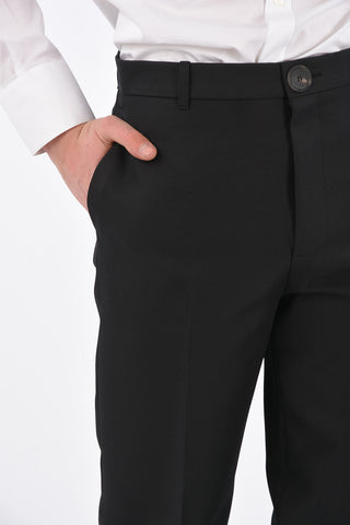 Pantaloni Crop con Tasche a Filo
