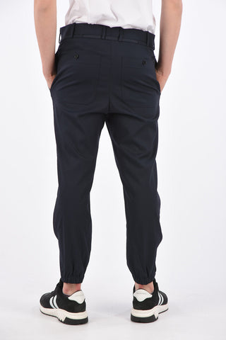 Belt Loops Trousers with Elastic Ankle Band