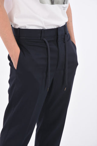 Belt Loops Trousers with Elastic Ankle Band