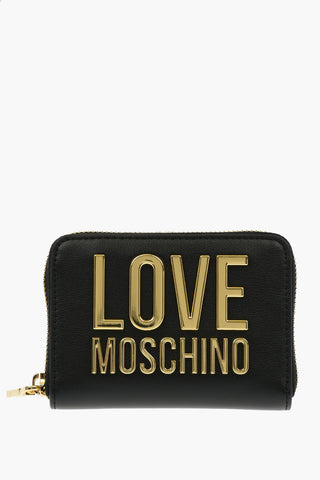 LOVE Portafoglio SLG GOLD METAL LOGO in Ecopelle