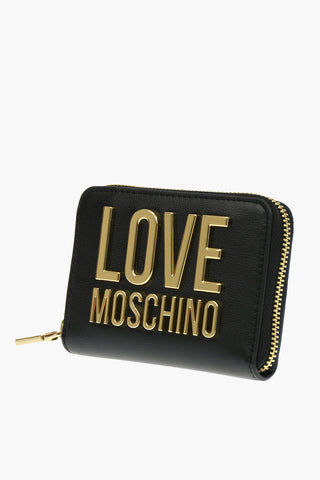 LOVE Portafoglio SLG GOLD METAL LOGO in Ecopelle