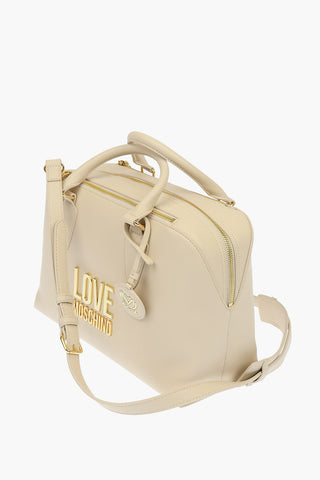 LOVE Faux Leather GOLD METAL LOGO Bag
