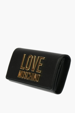 LOVE Faux Leather SLG GOLD METAL LOGO Wallet
