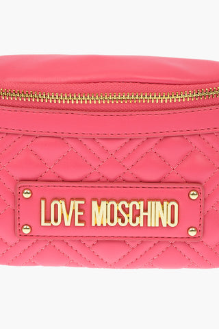 LOVE Faux Leather NEW SHINY QUILTED Fannypack