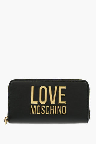 LOVE Portafoglio SLG GOLD METAL LOGO in Ecopelle