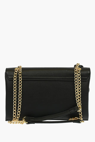 LOVE Faux Leather GOLD METAL LOGO Shoulder Bag