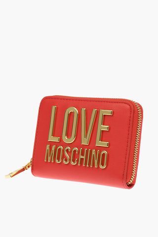 LOVE Portafoglio SLG GOLD METAL LOGO in Ecopelle