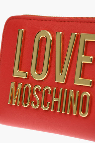 LOVE Portafoglio SLG GOLD METAL LOGO in Ecopelle