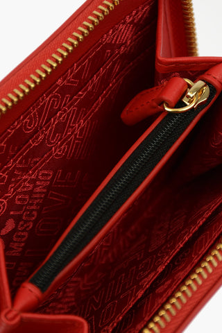 LOVE Portafoglio SLG GOLD METAL LOGO in Ecopelle