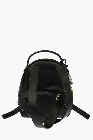 LOVE Faux Leather GOLD METAL LOGO Backpack