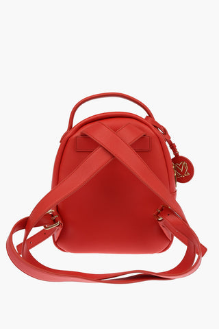 LOVE Faux Leather GOLD METAL LOGO Backpack