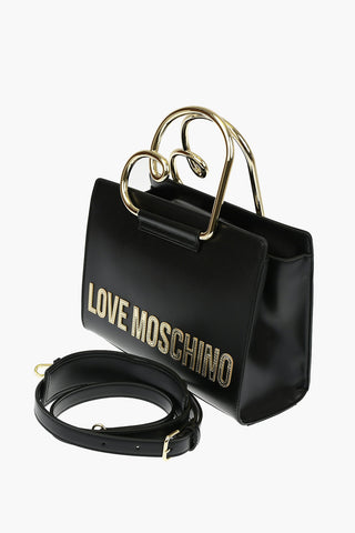 LOVE Borsa a Mano HEART HANDLE in Ecopelle
