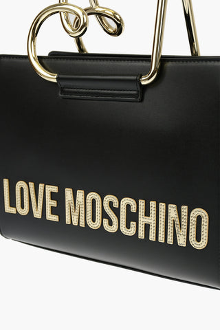LOVE Borsa a Mano HEART HANDLE in Ecopelle