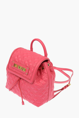 LOVE Faux Leather NEW SHINY QUILTED Backpack