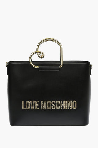 LOVE Faux Leather HEART HANDLE Hand Bag