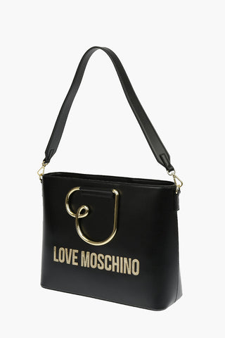 LOVE Faux Leather HEART HANDLE Hand Bag